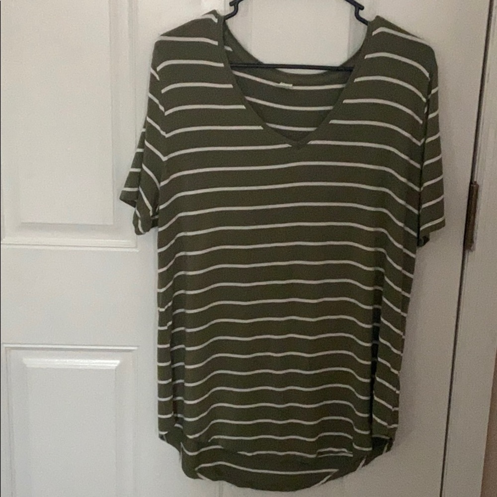 V-neck striped shirt